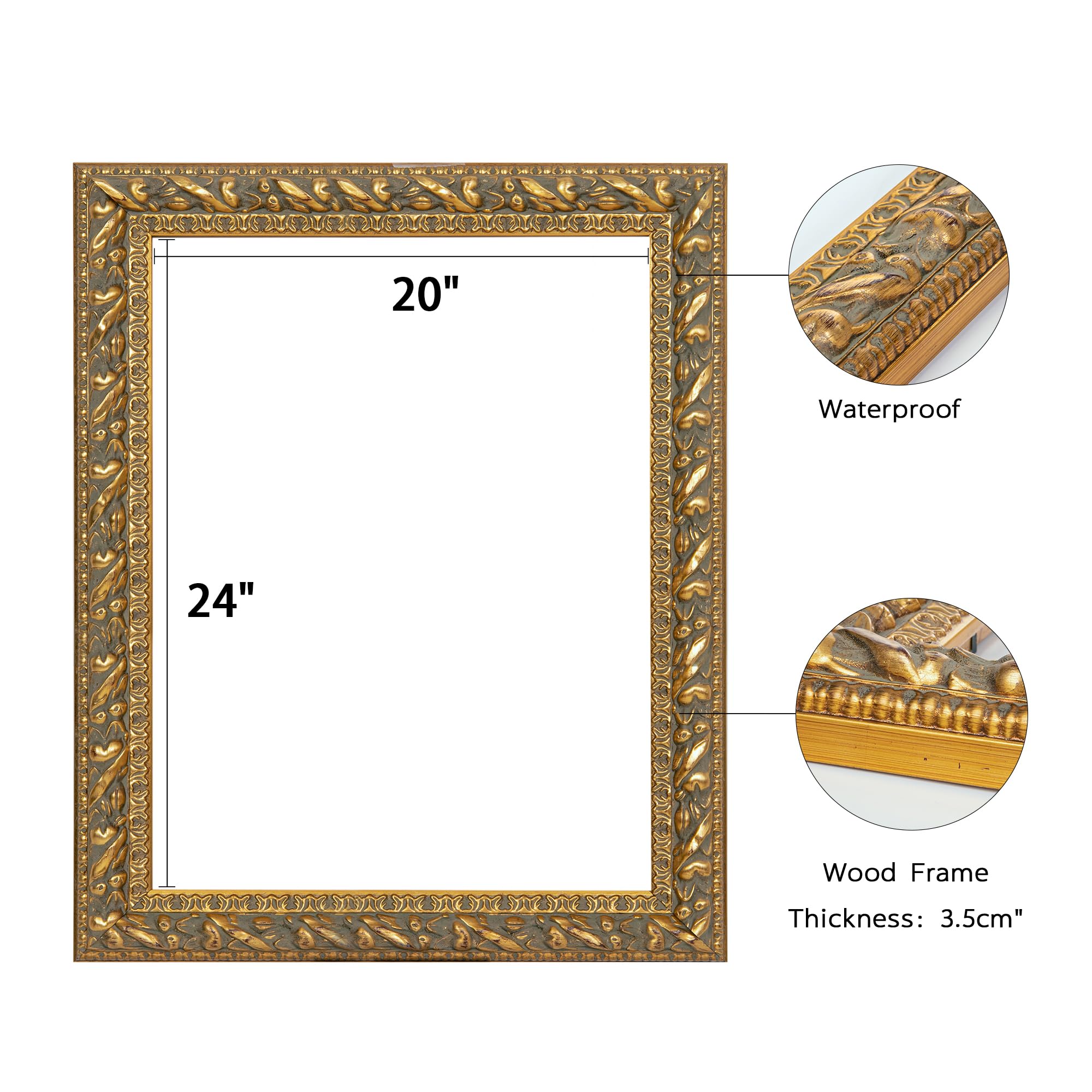 Amazon.com - ArtXO Antique 20x24 Picture Frame,3.4
